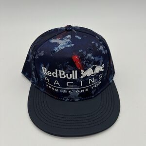 Red Bull Racing F1 Team Graphic Print New Block Snapback Cap Hat Puma NWOT